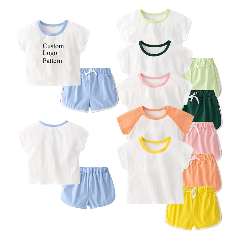 Seturi de îmbrăcăminte personalizate OEM din bumbac Spandex pentru băieți mici