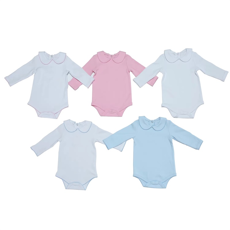 Hainele pentru copii personalizate Picot Trim Baby Onesie